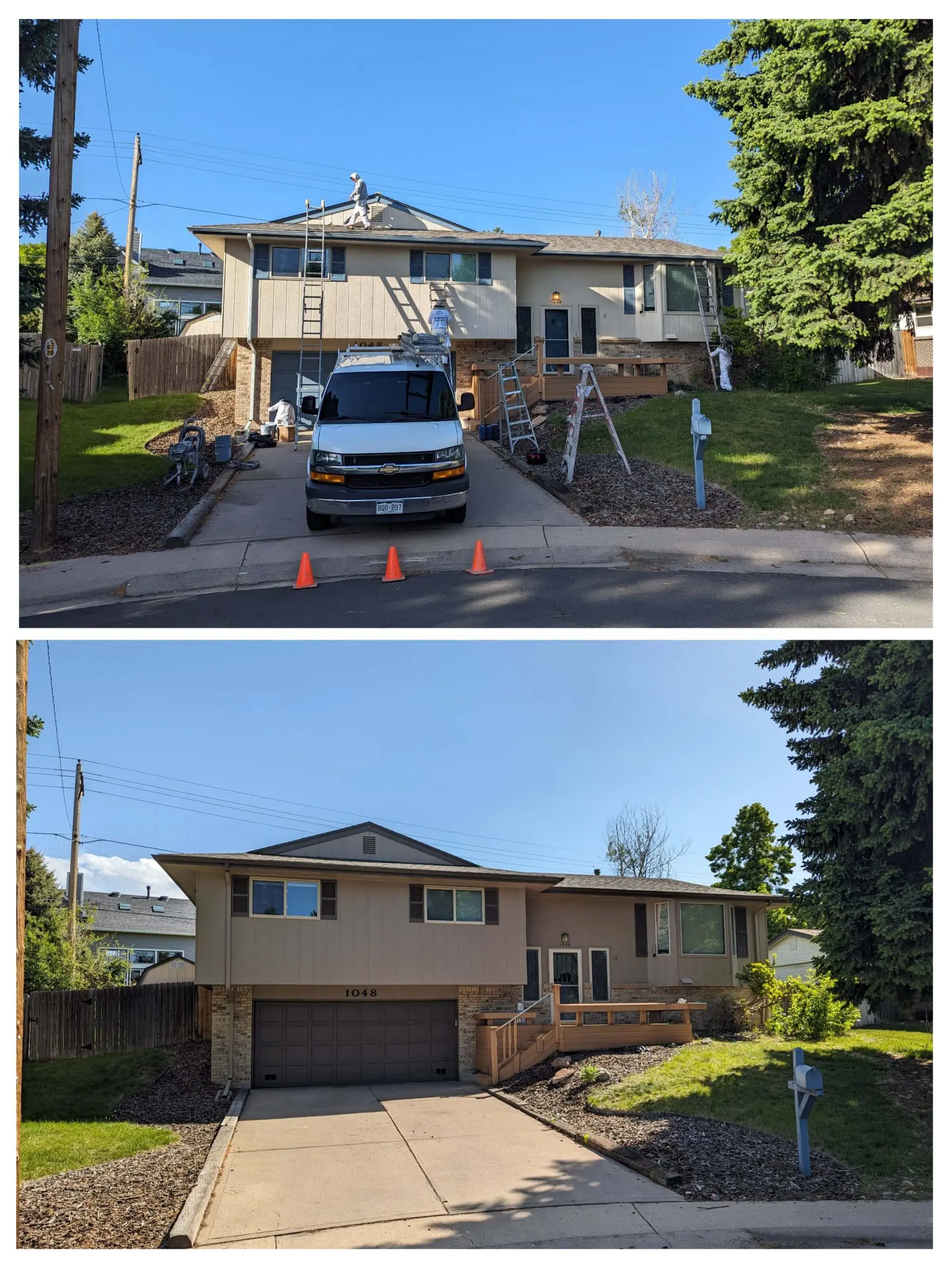 Denver painters Accent Painting before and after exterior repaint