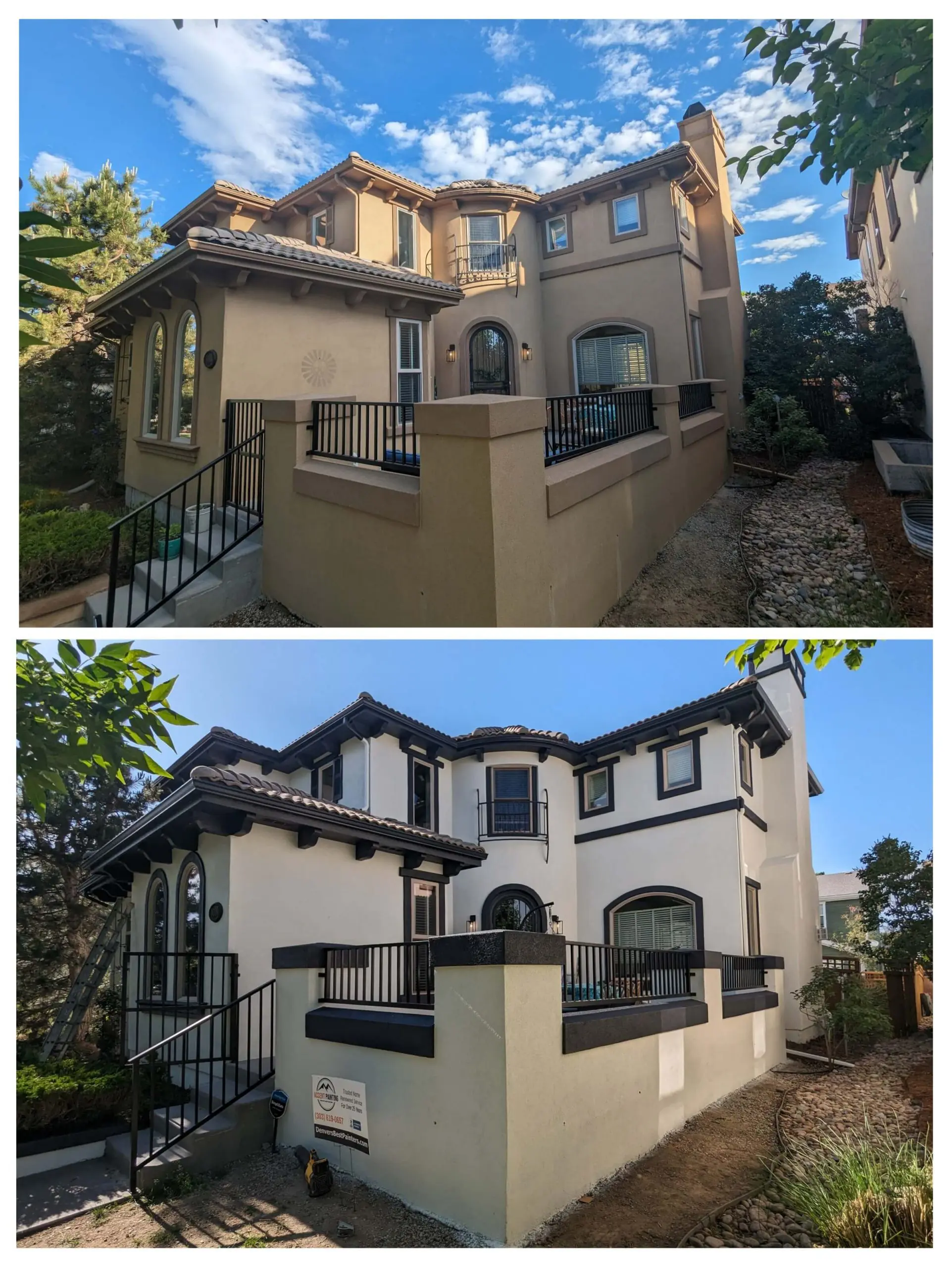 Denver painters Accent Painting before and after exterior repaint