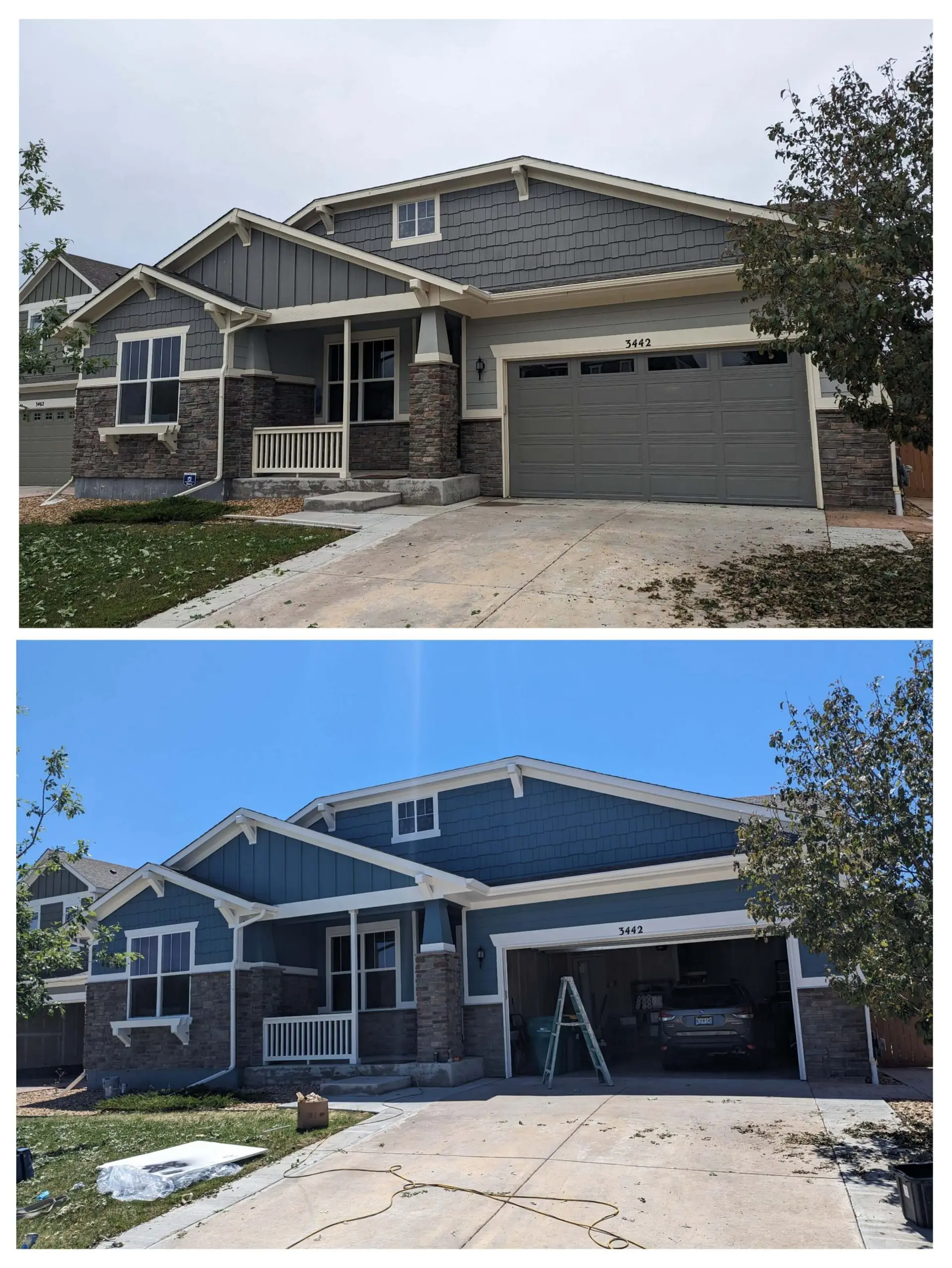 Denver painters Accent Painting before and after exterior repaint