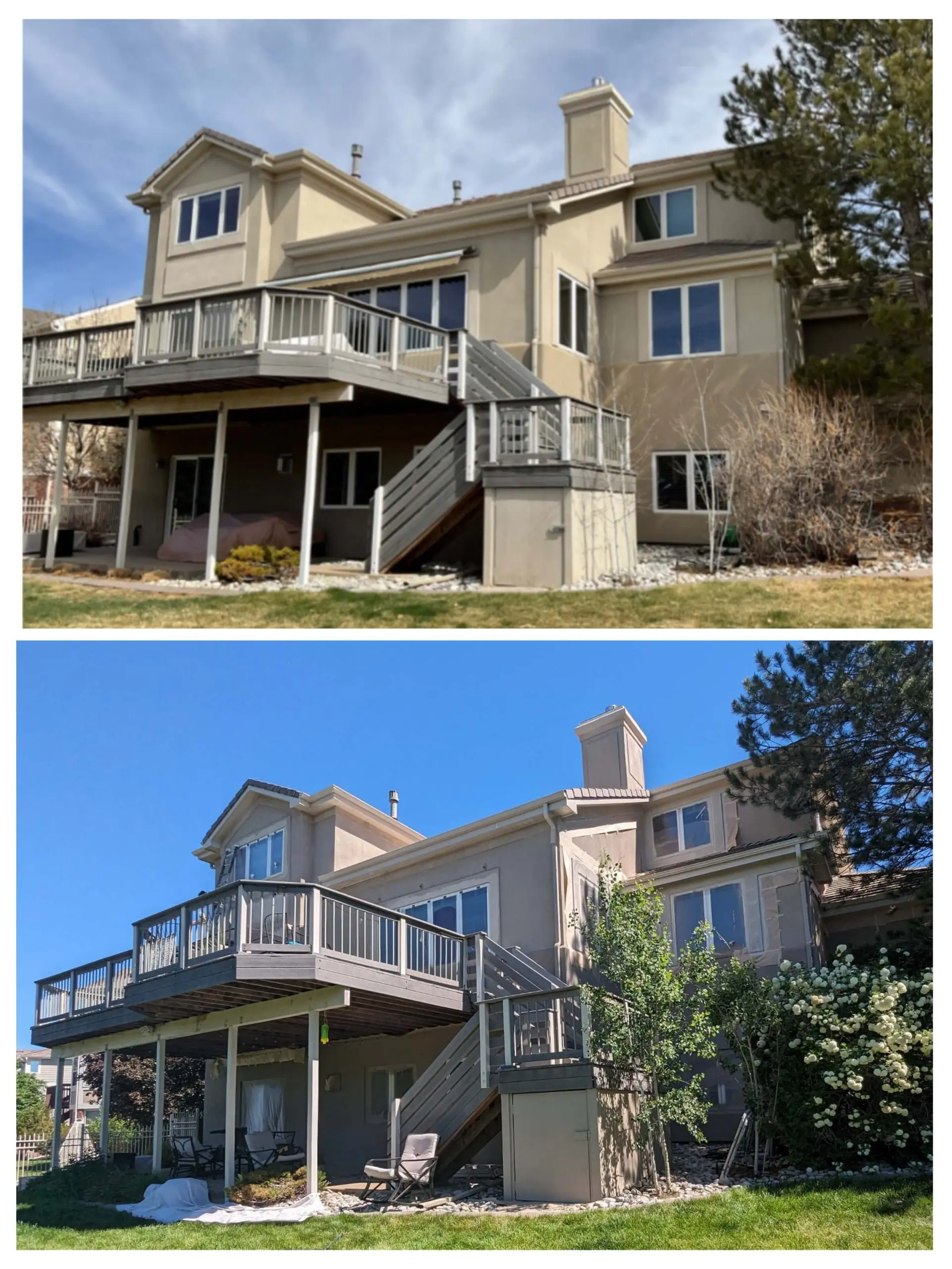 Denver painters Accent Painting before and after exterior repaint