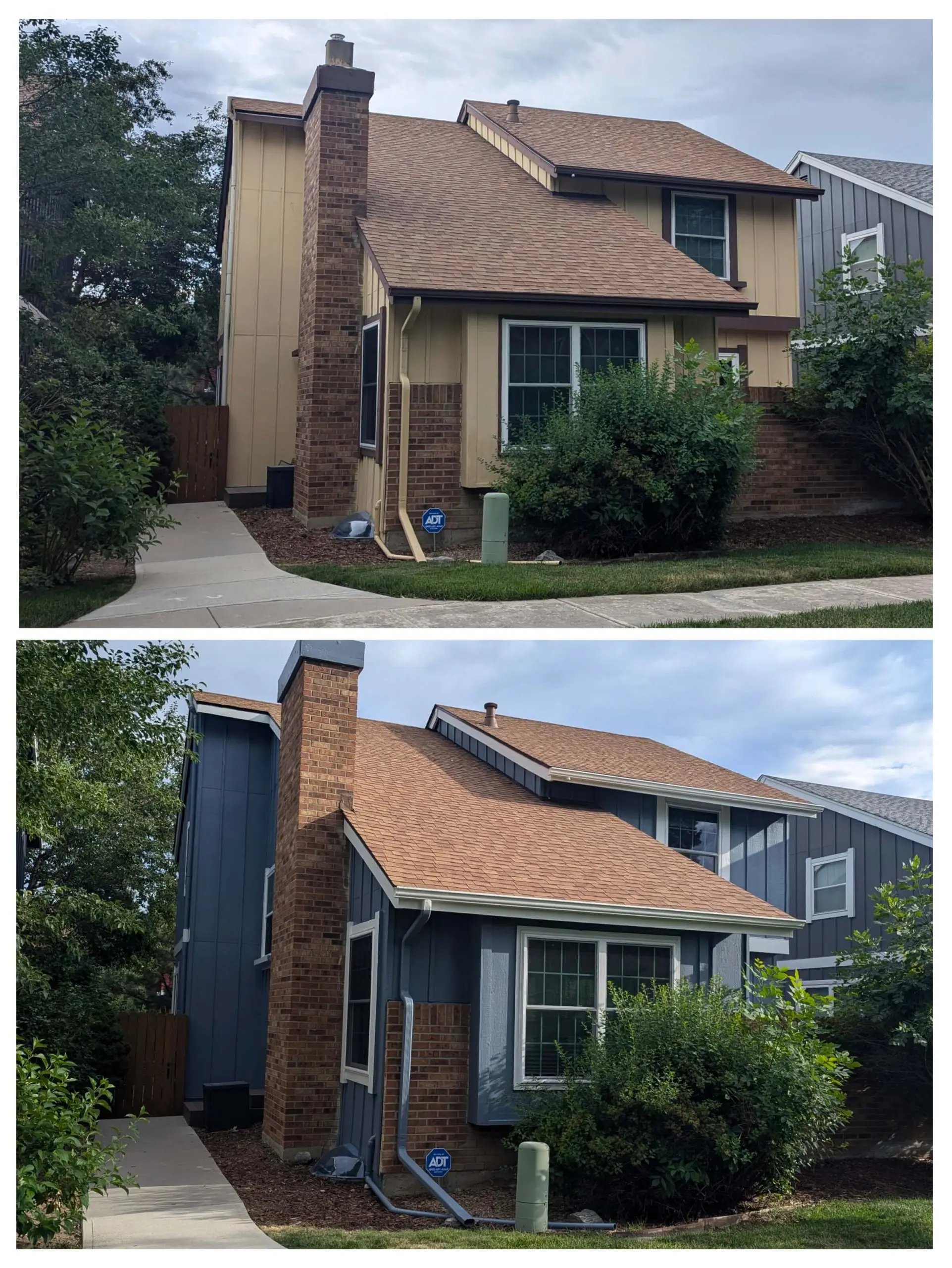 Denver painters Accent Painting before and after exterior repaint