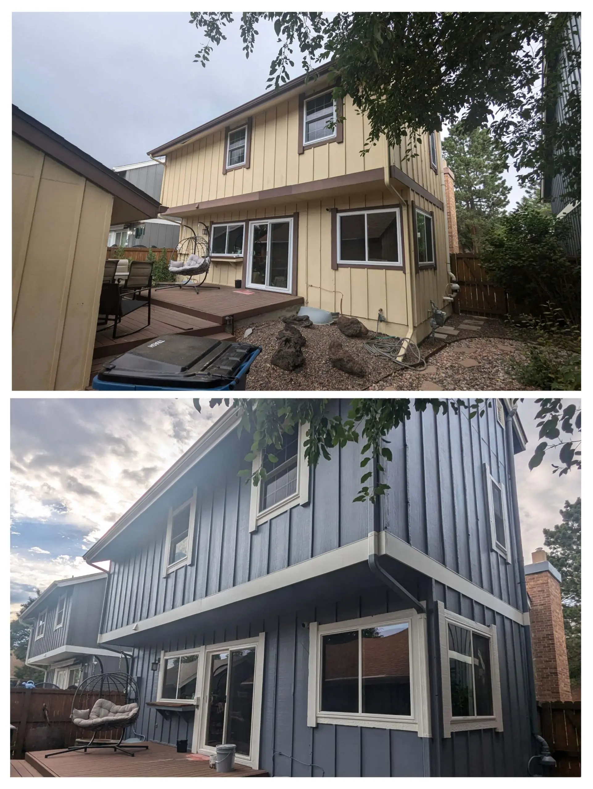 Denver painters Accent Painting before and after exterior repaint