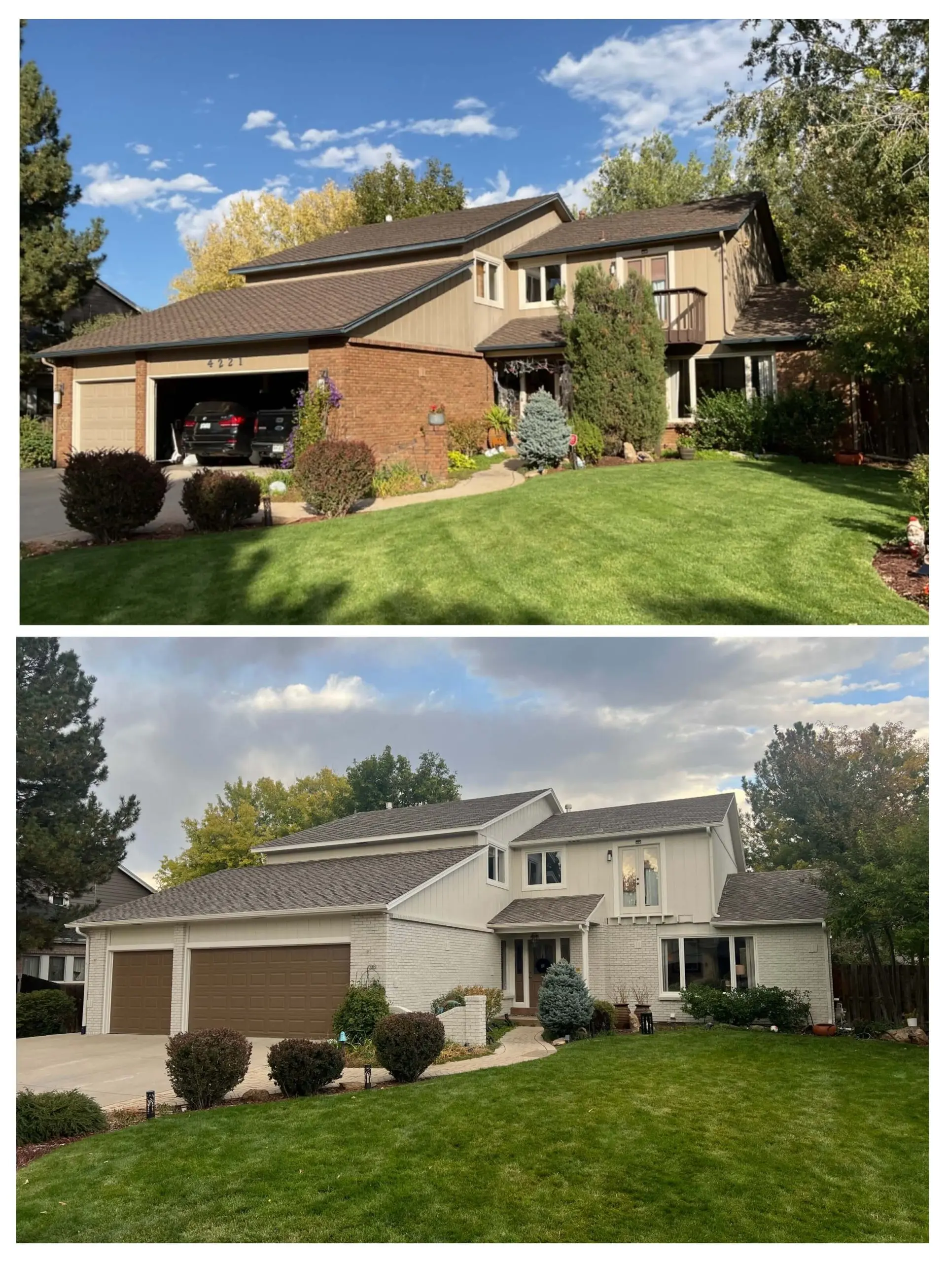 Denver painters Accent Painting before and after exterior repaint