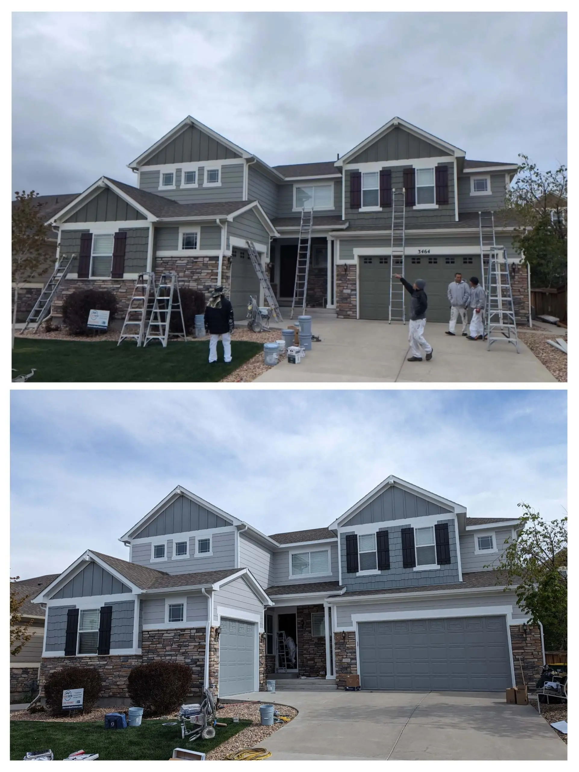 Denver painters Accent Painting before and after exterior repaint
