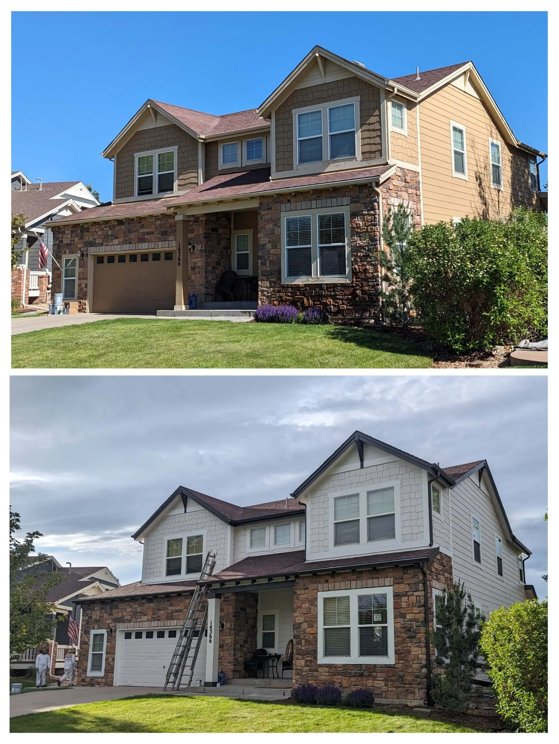 Denver painters Accent Painting before and after exterior repaint