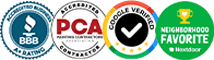 BBB, PCA, Google Verified logo