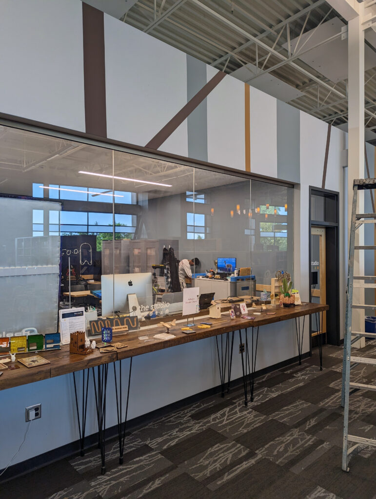 Painters working at Anythink Library in Thornton, Colorado